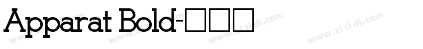 Apparat Bold字体转换